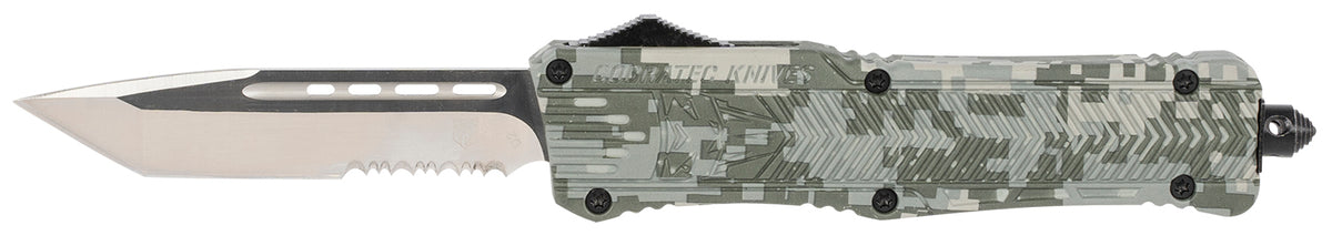 CobraTec CTK-1 Large OTF 3.75" Tanto Partially Serrated D2 Steel Blade Army DigiCamo Handle Includes Glass Breaker