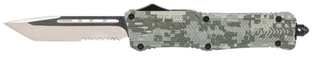 CobraTec CTK-1 Large OTF 3.75" Tanto Partially Serrated D2 Steel Blade Army DigiCamo Handle Includes Glass Breaker