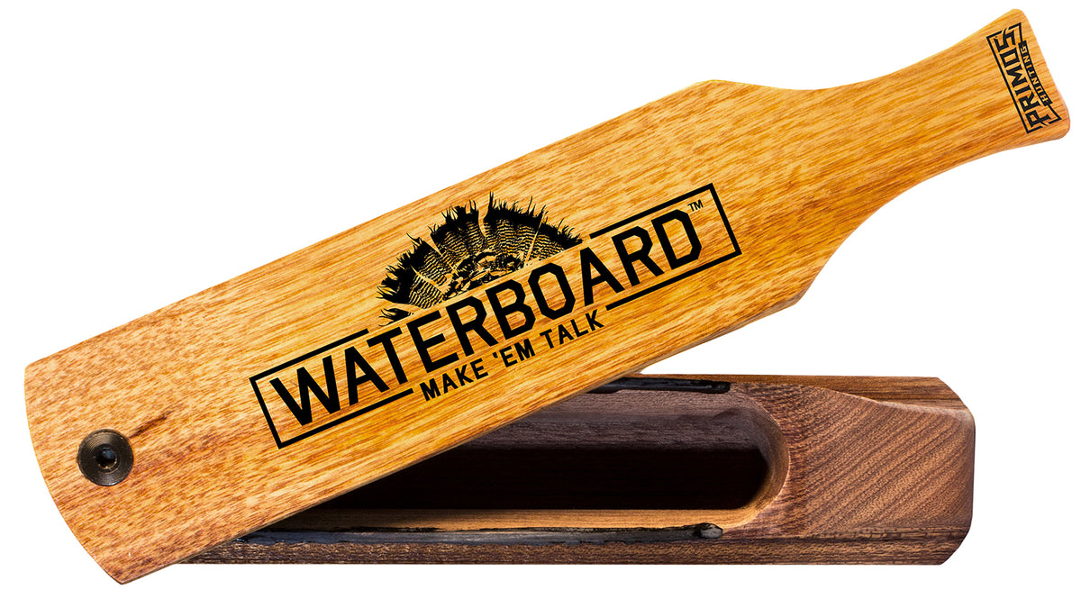 Primos PS257 Waterboard Box Call - Mahogany Turkey Hen Call, All-Weather