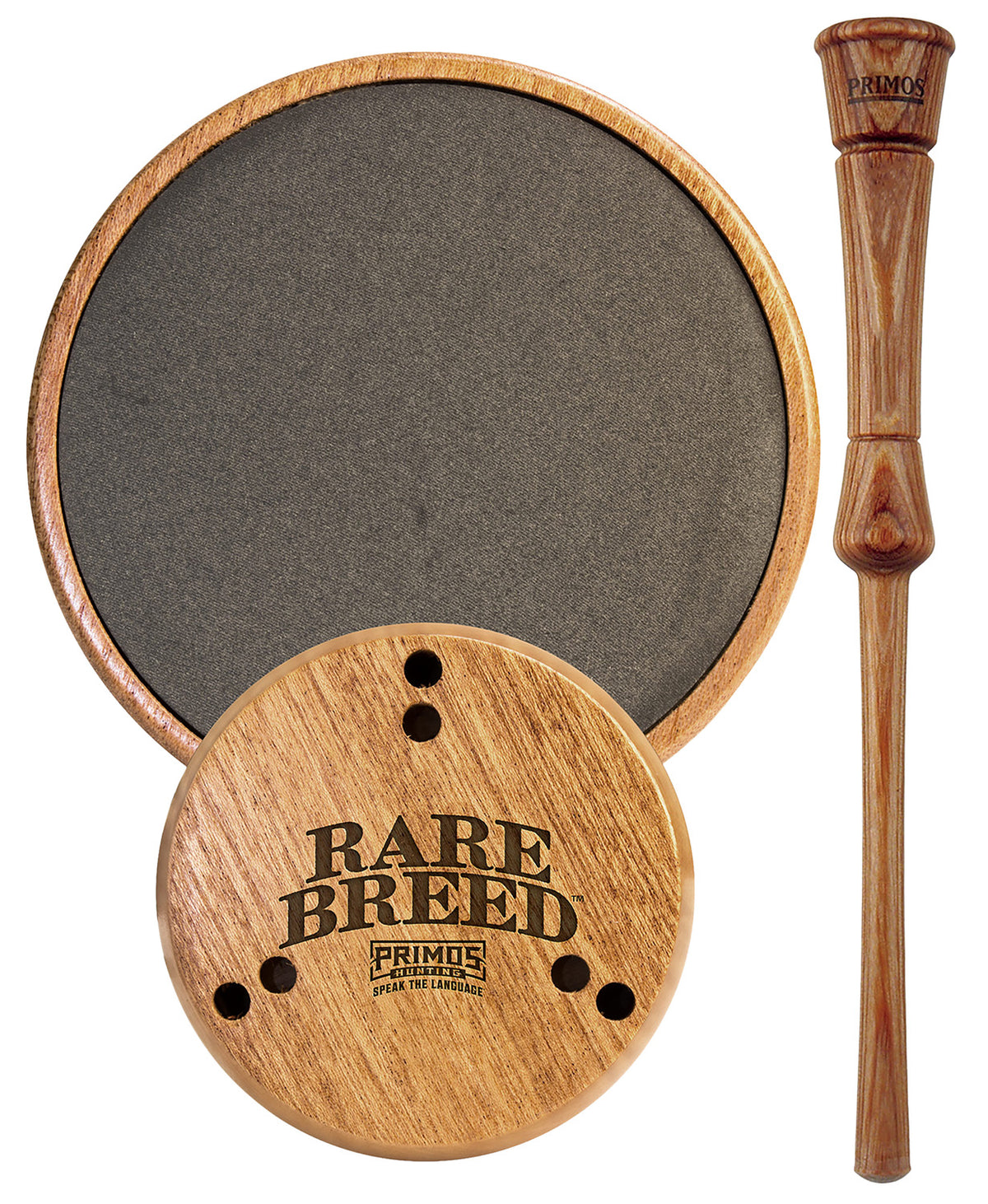 Primos PS2904 Rare Breed Turkey Pot Call - Wood/Slate with Solid Striker