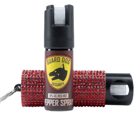 Guard Dog PSGDBOC181RD Bling It On OC Spray 0.50 oz Red Key Ring 16 ft UV Dye