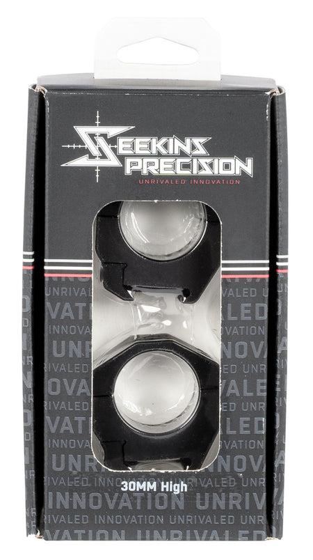 Seekins Precision Matte Black 30mm High Scope Rings 7075-T6 Aluminum 0010620012