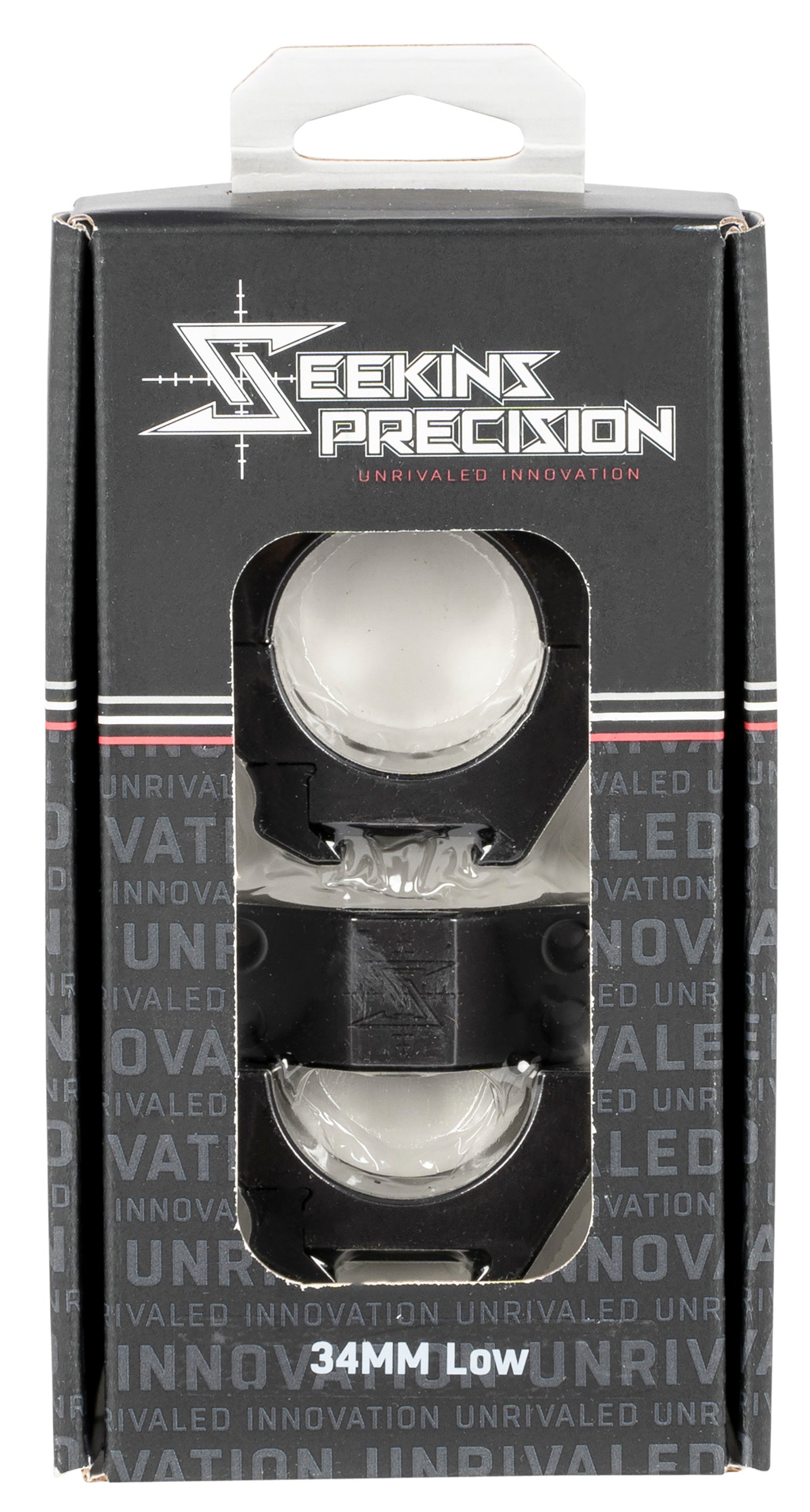 Seekins Precision Matte Black 34mm Low Scope Rings 7075-T6 Aluminum 0010630002