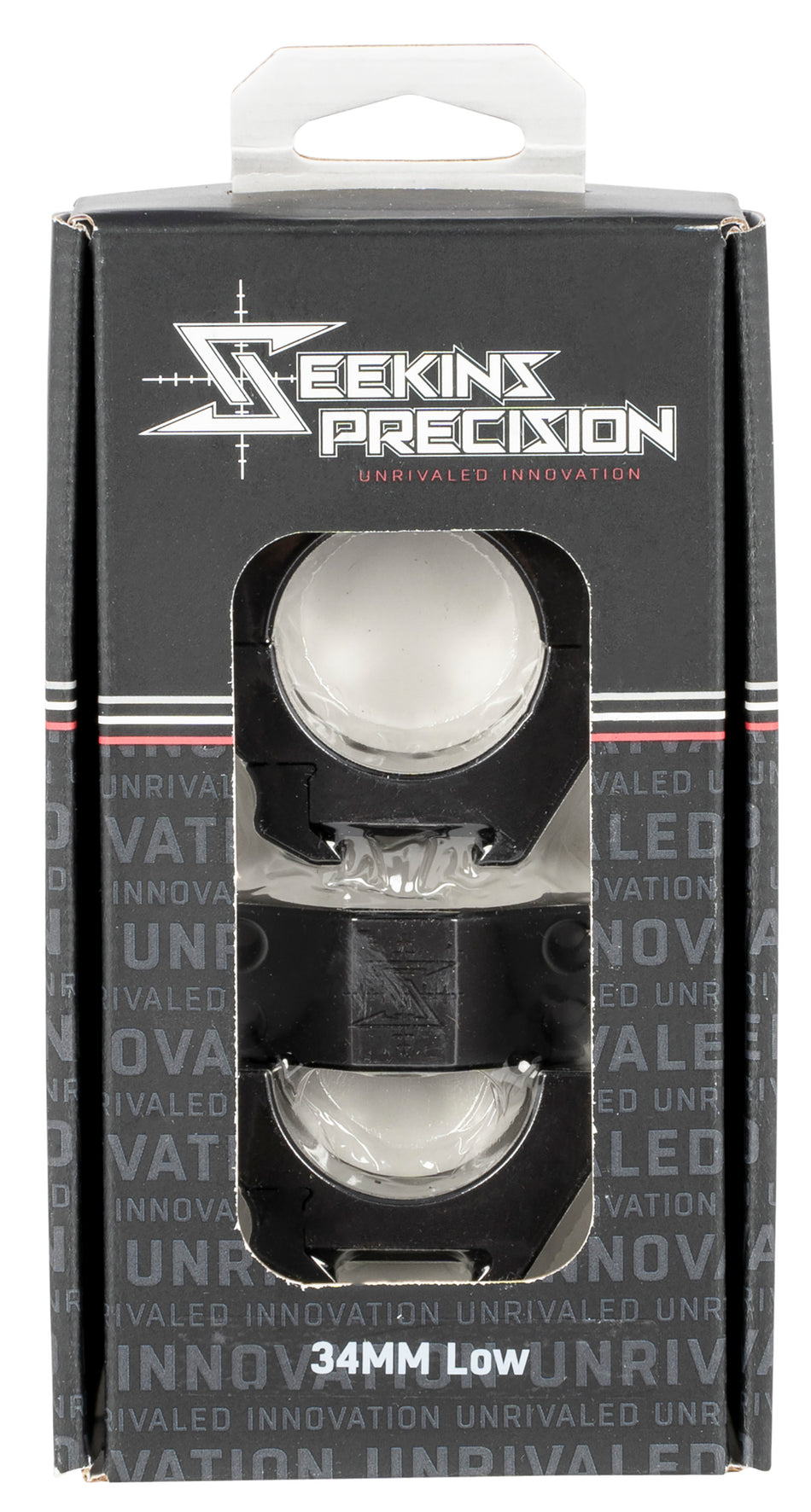 Seekins Precision Matte Black 34mm Low Scope Rings 7075-T6 Aluminum 0010630002