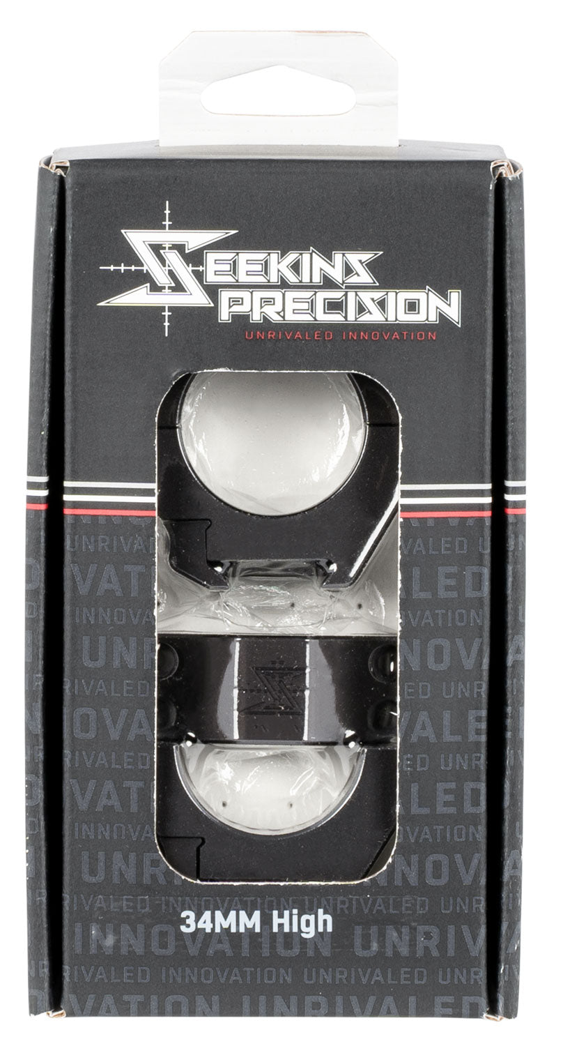 Seekins Precision Matte Black 34mm High Scope Rings 7075-T6 Aluminum 0010630006