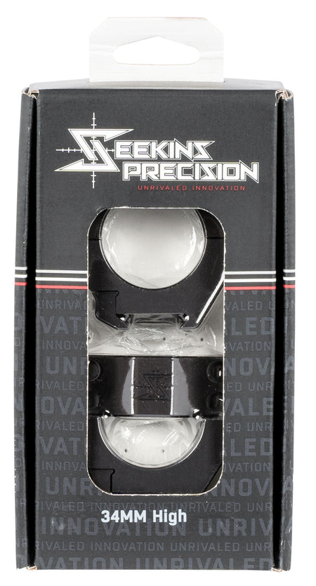 Seekins Precision Matte Black 34mm High Scope Rings 7075-T6 Aluminum 0010630006