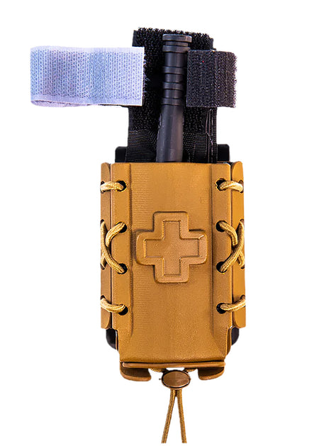 HSGI TACO Kydex Tourniquet Carrier Coyote Brown 2 Inch Belt and MOLLE Mount