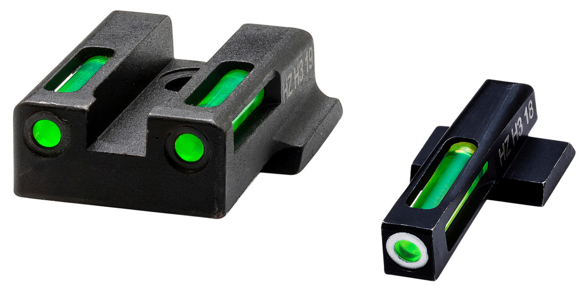 HiViz 9EZN321 LiteWave H3 Night Sight Set Green Tritium White Outline for S&W 9 EZ