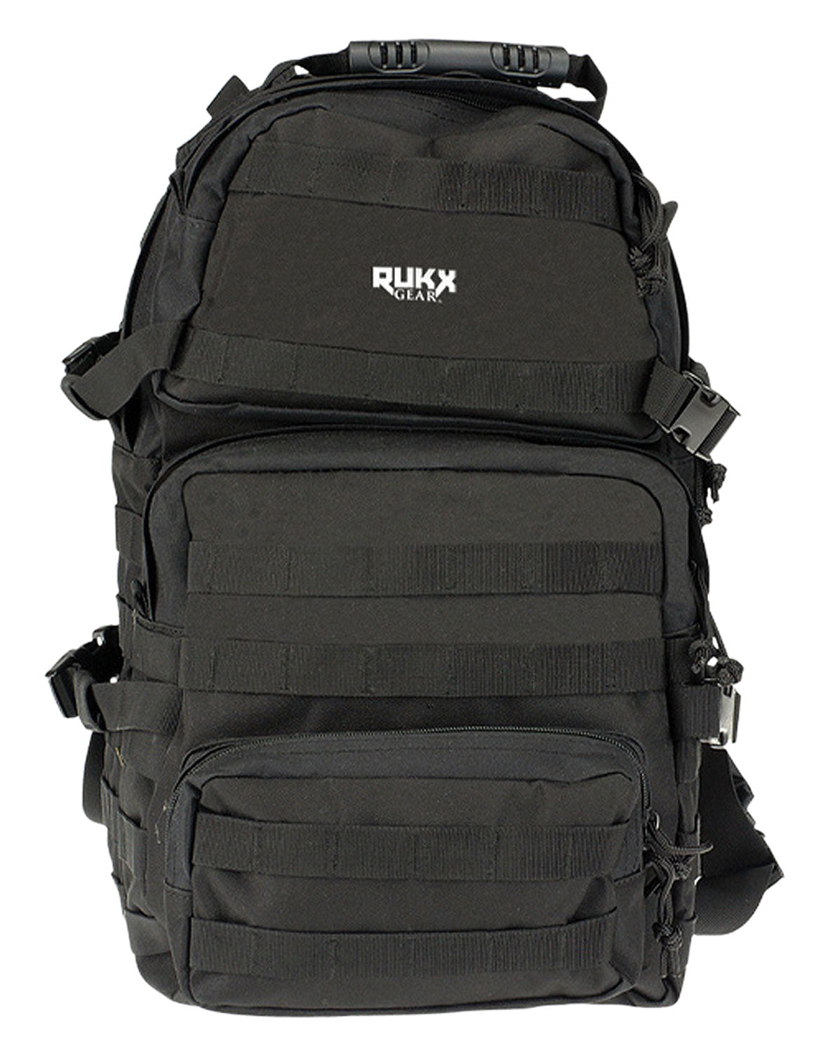Rukx Gear Tactical 3 Day Pack ATICT3DB Black 600D Polyester 5 Compartments