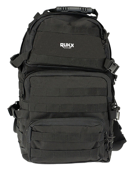 Rukx Gear Tactical 3 Day Pack ATICT3DB Black 600D Polyester 5 Compartments