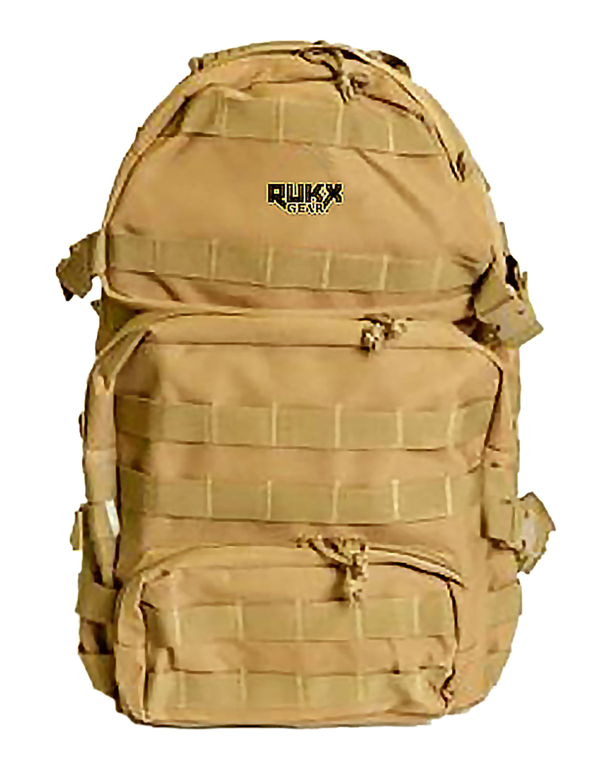 Rukx Gear Tactical 3 Day Pack ATICT3DT Tan 600D Polyester 5 Compartments