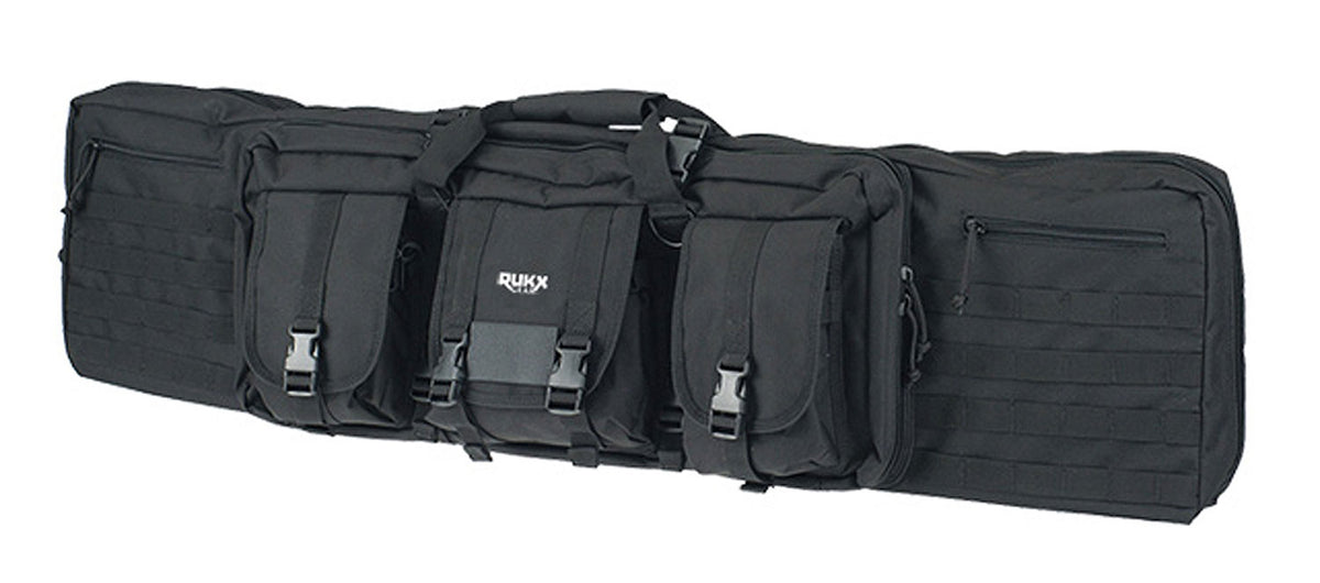 Rukx Gear ATICT36DGB Tactical Double Gun Backpack Case 36" Black Water Resistant Holds 2 Rifles