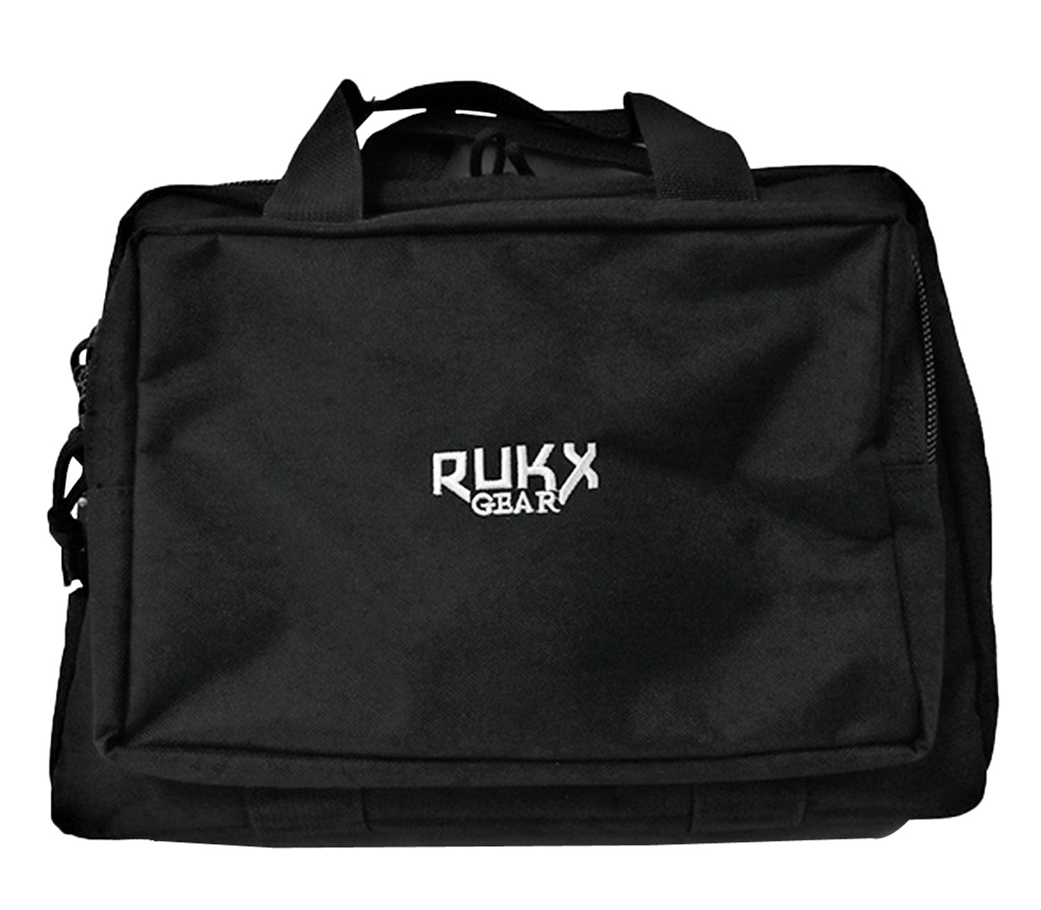 Rukx Gear ATICTDPCB Black 600D Polyester Double Handgun Case Holds 2 Pistols
