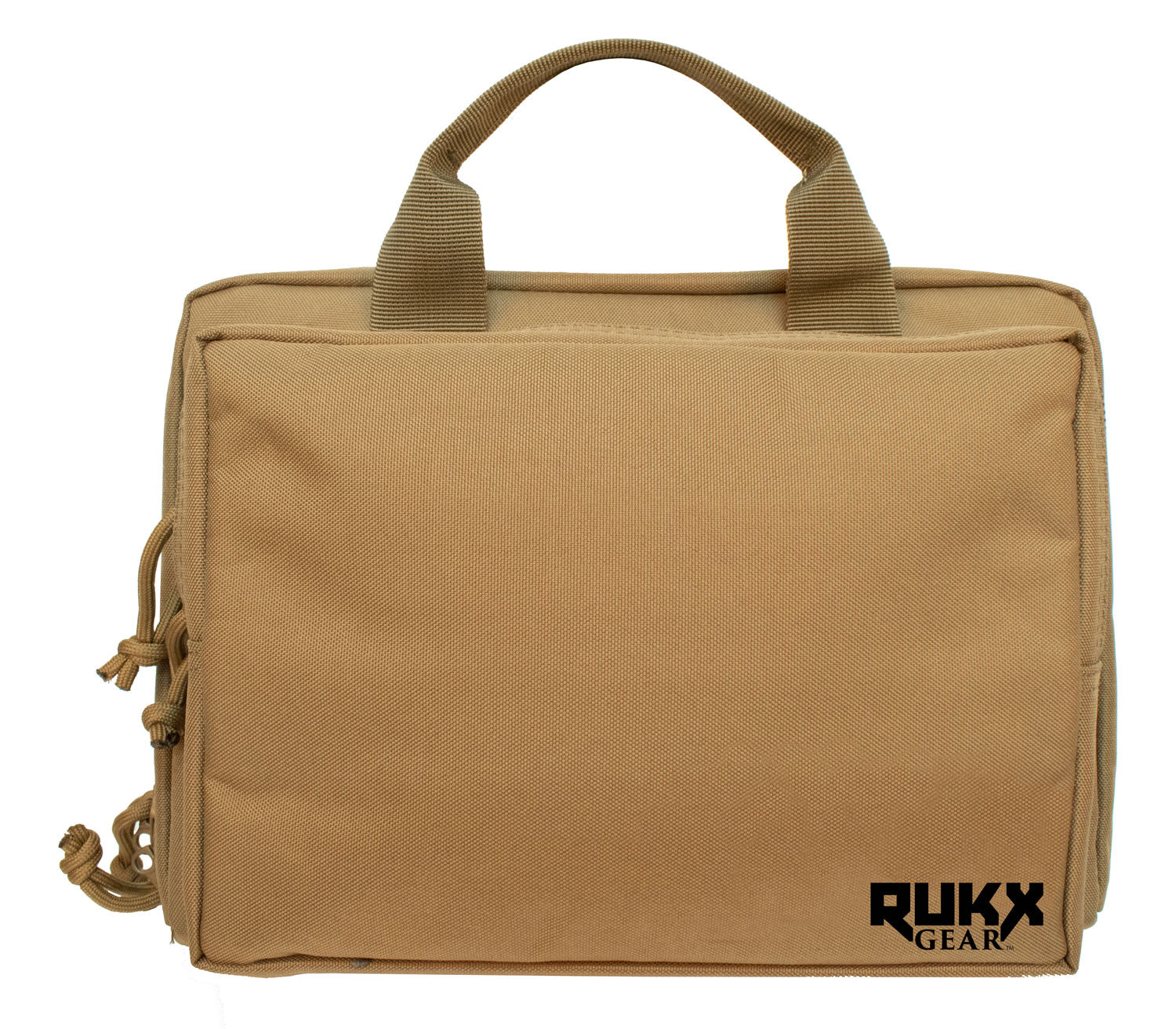 Rukx Gear ATICTDPCT Tan 600D Polyester Double Handgun Case Holds 2 Pistols