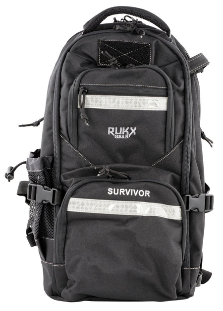 RUKX Gear ATICTSURB Black Survivor Pack 600D Polyester with Shotgun Pocket