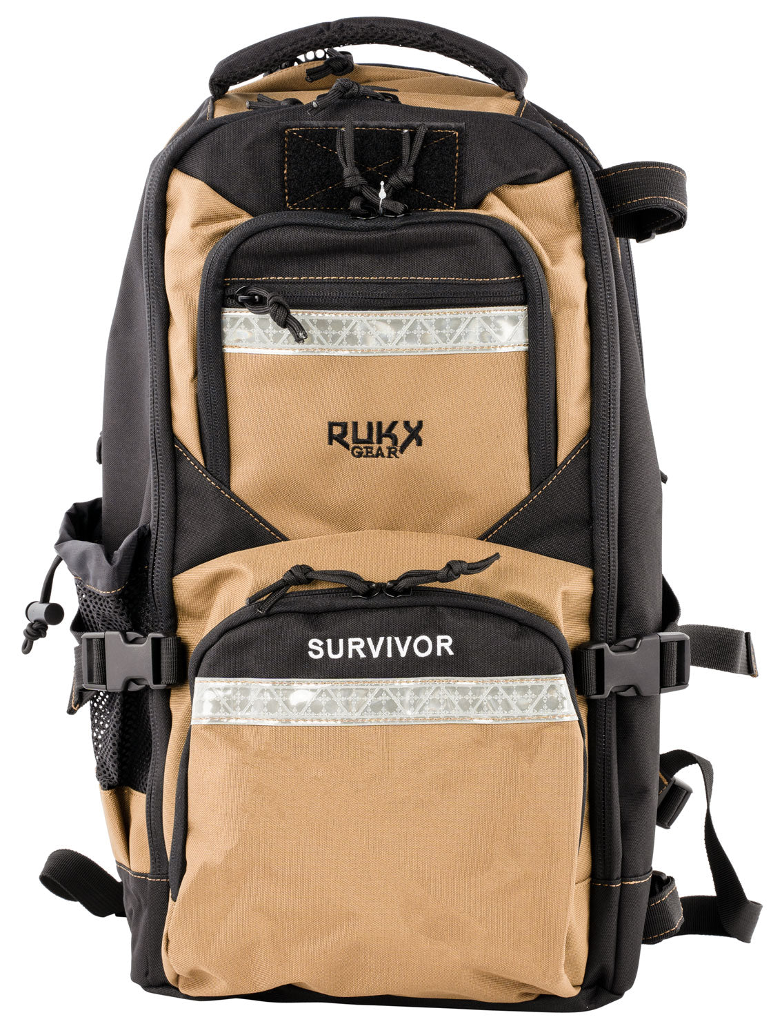 RUKX Gear ATICTSURT Tan Survivor Pack 600D Polyester with Shotgun Pocket