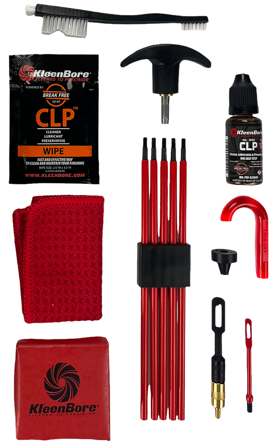 KleenBore SAF300 .22 Cal to 12 Gauge Universal SAF-T-CLAD Cleaning Kit