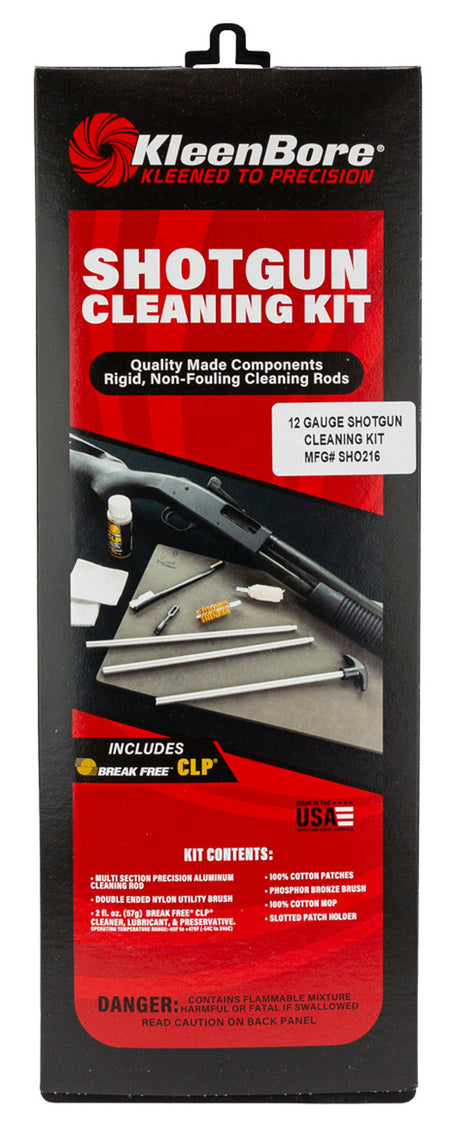 KleenBore SHO216 12 Ga Shotgun Classic Gun Cleaning Kit