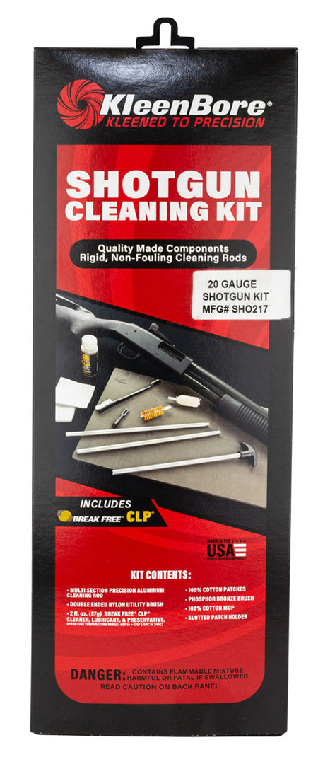 KleenBore SHO217 20 Ga Shotgun Classic Gun Cleaning Kit
