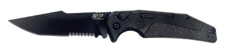 S&W M&P H.R.T. Automatic Tanto 3.5" Folding Knife with M&P 2.0 Textured Handle, Black