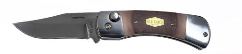 Old Timer Bruin Auto Pocket Knife 2.8" Stainless Sawcut Handle