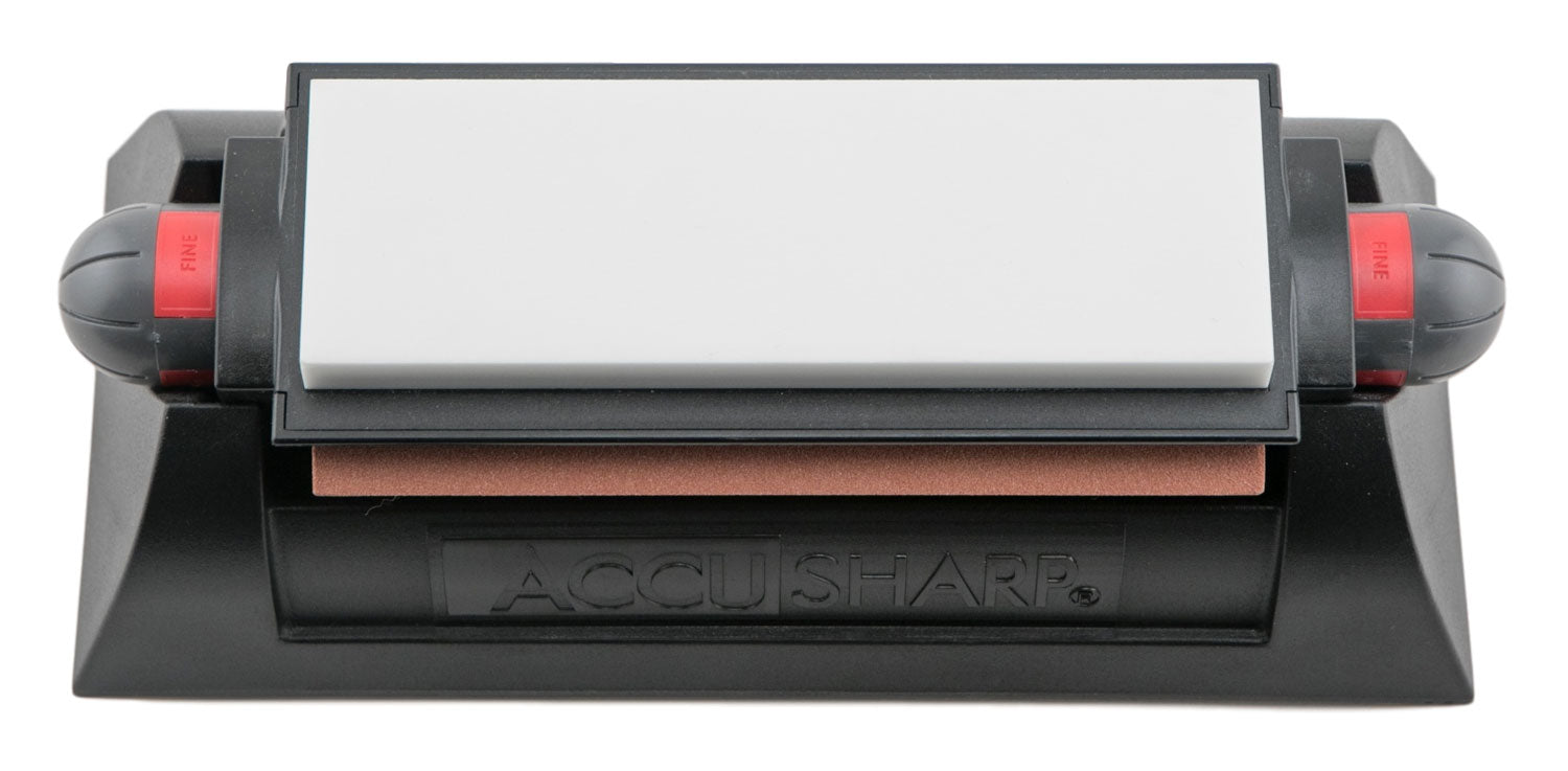 AccuSharp 025C Tri-Stone Deluxe 3-Stone Knife Sharpener with Angle Guide