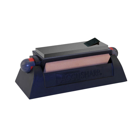 AccuSharp 064C Three-Stone Sharpener Coarse/Medium/Fine Alumina-Oxide Black Rubber Grip Base