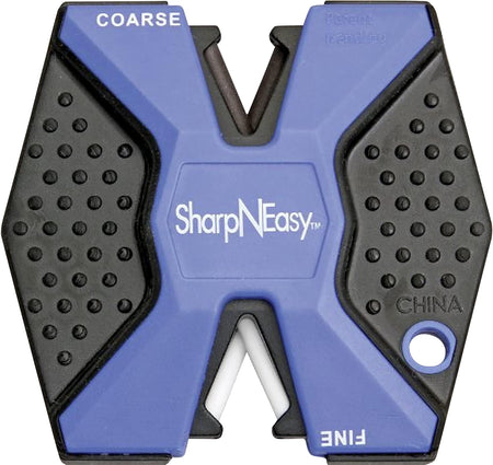 AccuSharp 334CD SharpNEasy 2-Step Hand Held Knife Sharpener Ceramic Stone Black/Blue Plastic