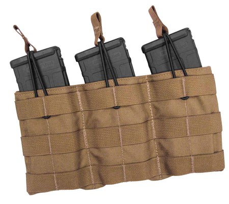 Tacshield T3508CY MOLLE Triple Rifle Magazine Speed Load Pouch Coyote Nylon