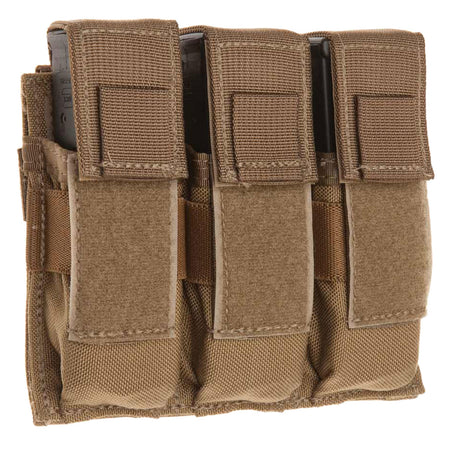 Tacshield T3603CY Coyote Universal Triple Pistol MOLLE Magazine Pouch 1000D Nylon