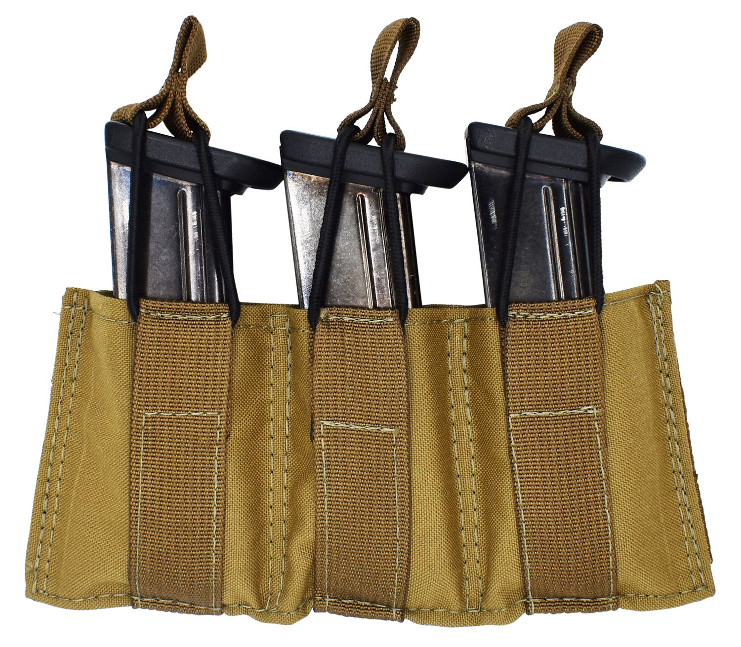 Tacshield T3608CY Coyote Triple Pistol Speed Load MOLLE Magazine Pouch 1000D