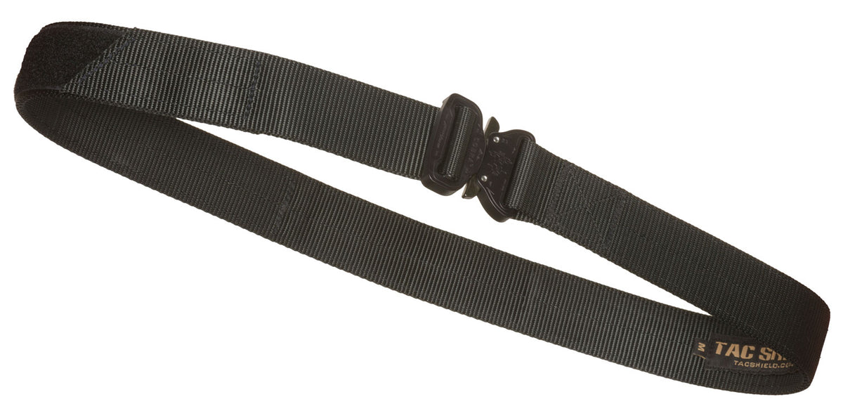 Tacshield Black Tactical Gun Belt Large 38"-42" 1.75" Wide Aluminum Buckle