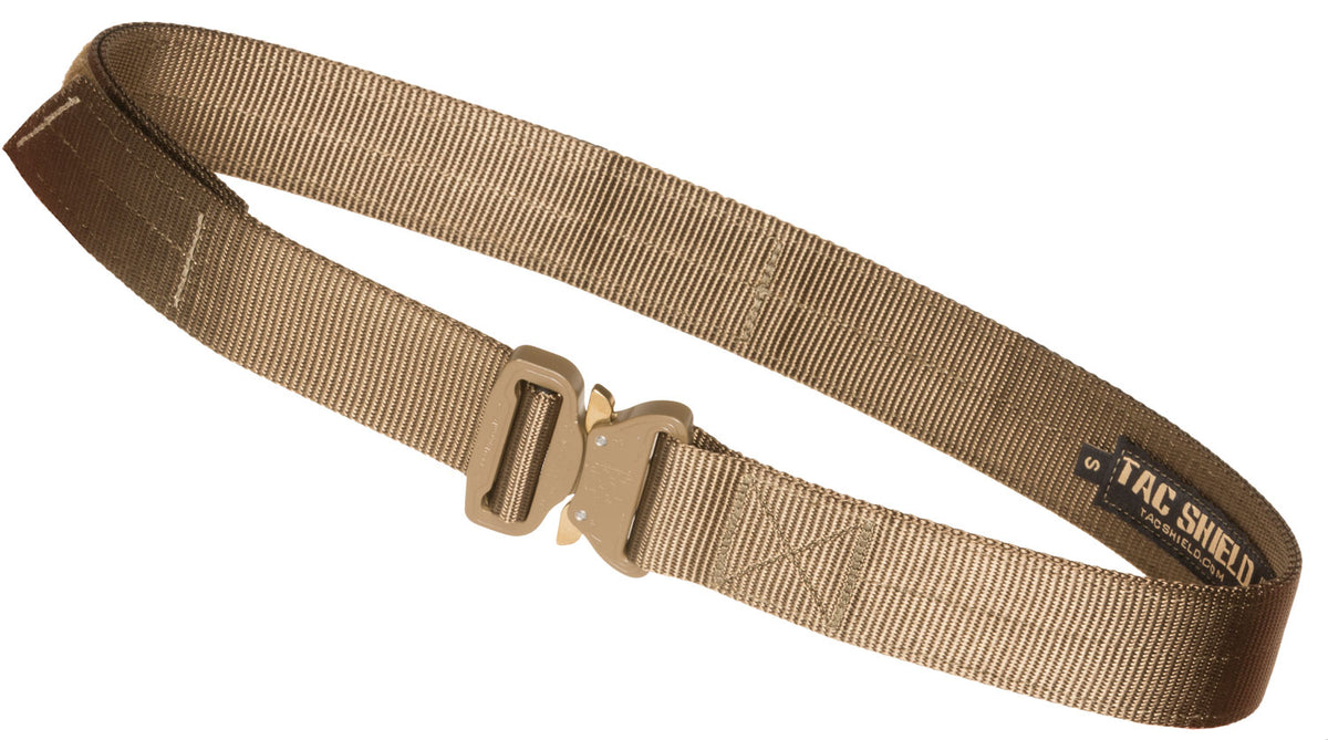 Tacshield Coyote Tactical Gun Belt Medium 34"-38" 1.75" Wide Aluminum Buckle