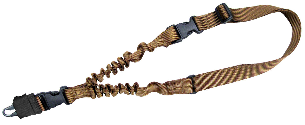 Tacshield T6010CY Shock Sling Coyote Tan 1.25" Webbing Single-Point Rifle Shotgun
