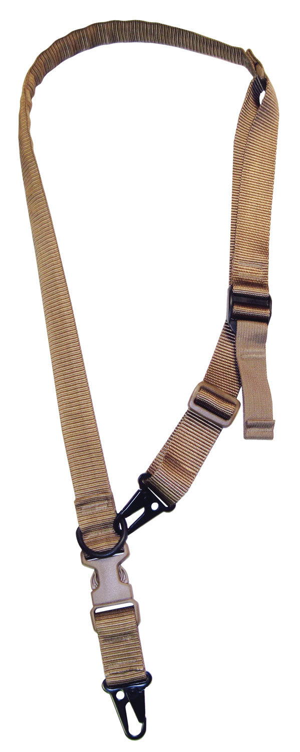 Tacshield T6030CY Warrior Padded 2-in-1 Rifle Shotgun Sling Coyote Tan HK Snap Hooks