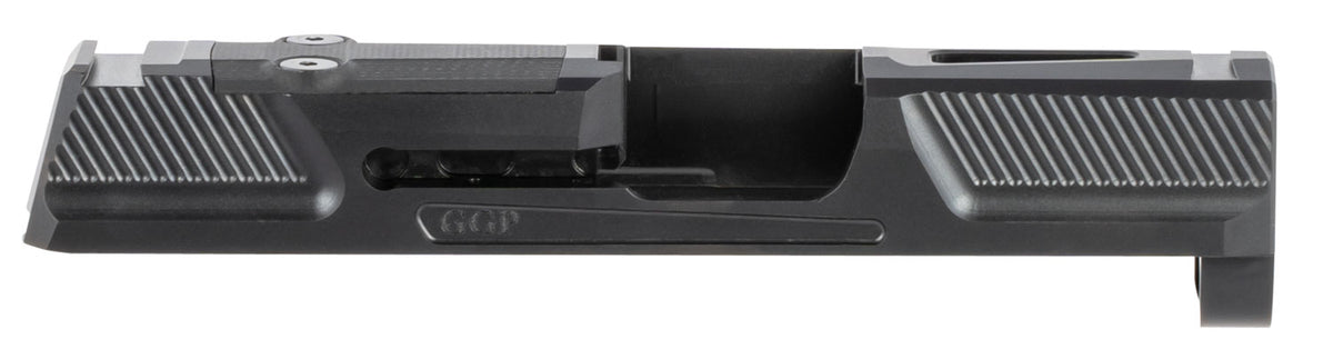 Grey Ghost GGP365BLK2 GGP365 V2 Sig P365 Slide Fine Serrations Shield RMS-C/RomeoZero Ready Black DLC