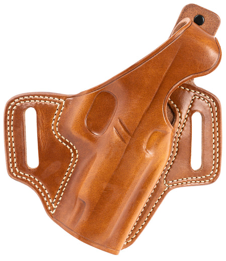 Galco Fletch OWB Belt Holster FL834 - Glock 48/48 MOS/S&W M&P Shield EZ, Tan Leather, Right Hand