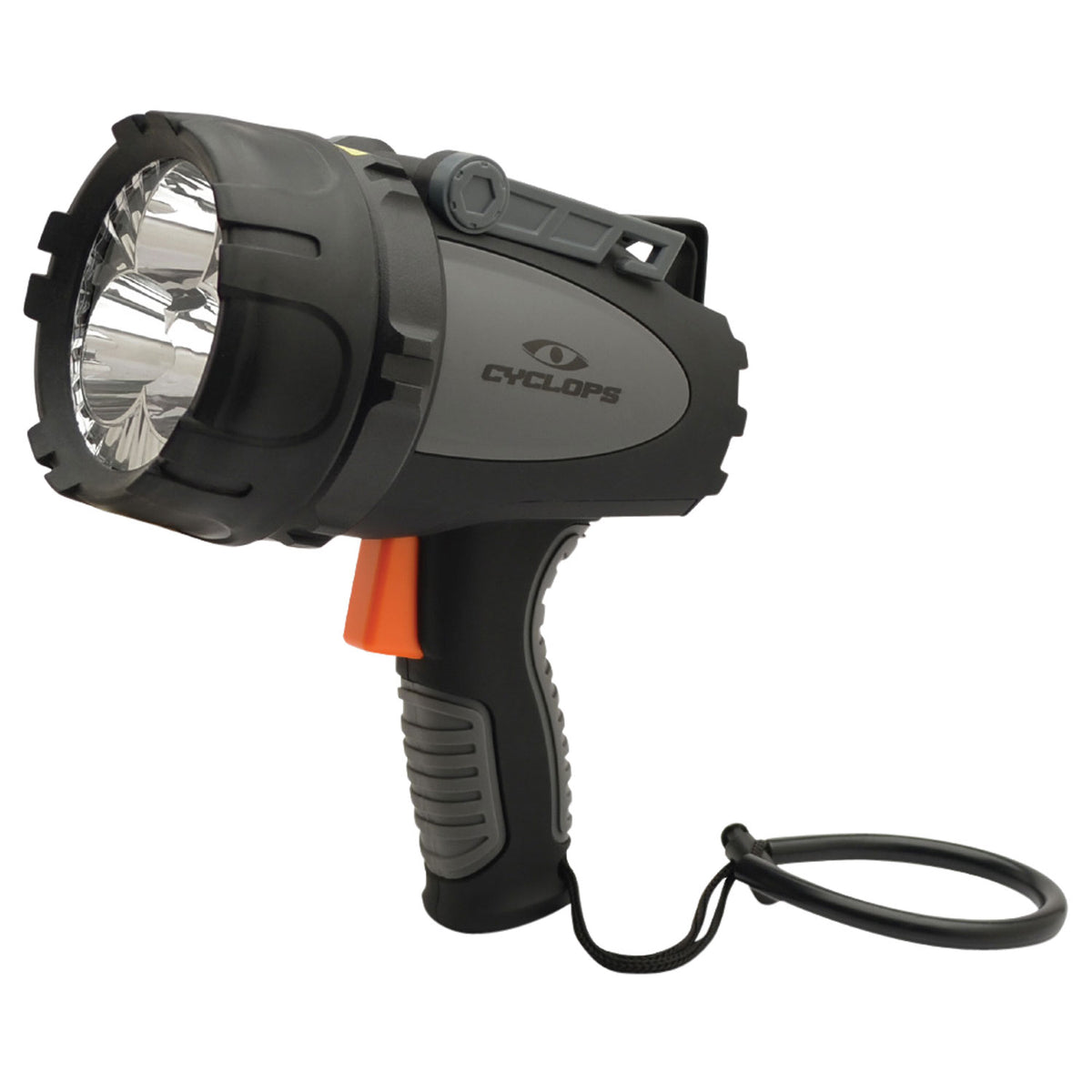 Cyclops CYCSPL45X Revo 4500 Lumen Red White LED Spotlight Black Gray Rechargeable Dual Charging Flood Lantern