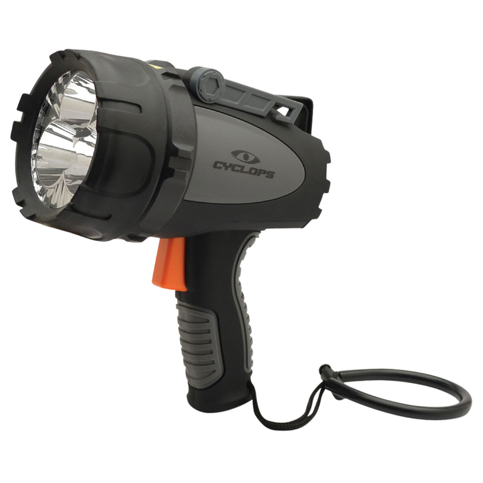 Cyclops CYCSPL45X Revo 4500 Lumen Red White LED Spotlight Black Gray Rechargeable Dual Charging Flood Lantern