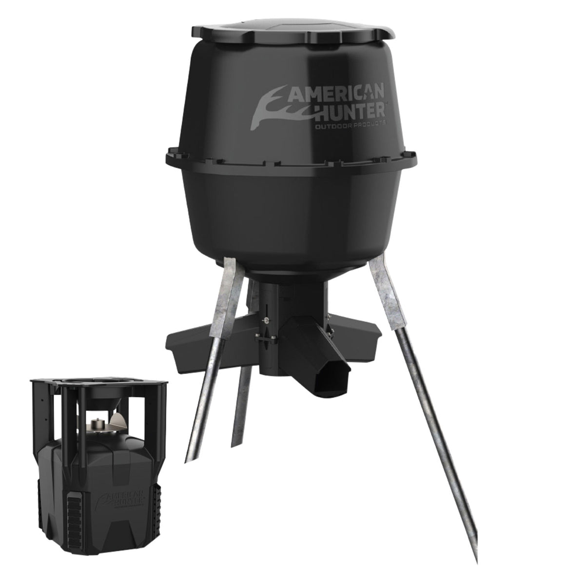 American Hunter AH225XDE XDE-Pro 30 Gallon Game Feeder 16 Programs 1-60 Seconds Black