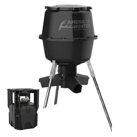 American Hunter AH225XDE XDE-Pro 30 Gallon Game Feeder 16 Programs 1-60 Seconds Black