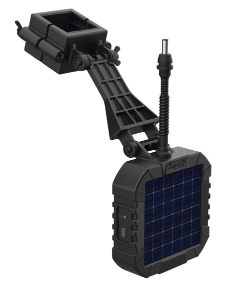 American Hunter AHSLR 6V Solar Panel with Built-In Rechargeable Battery Feeder Power Supply Black