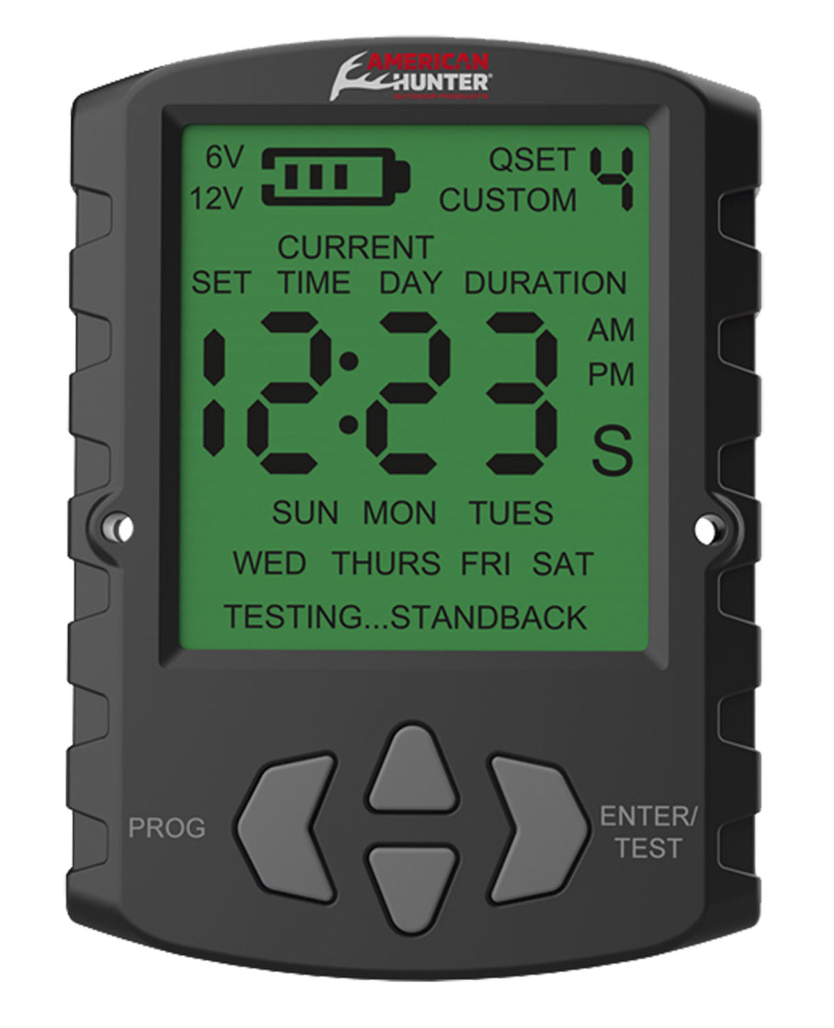 American Hunter AHUTM 6/12V Digital Feeder Timer 2 Quick and 16 Custom Settings