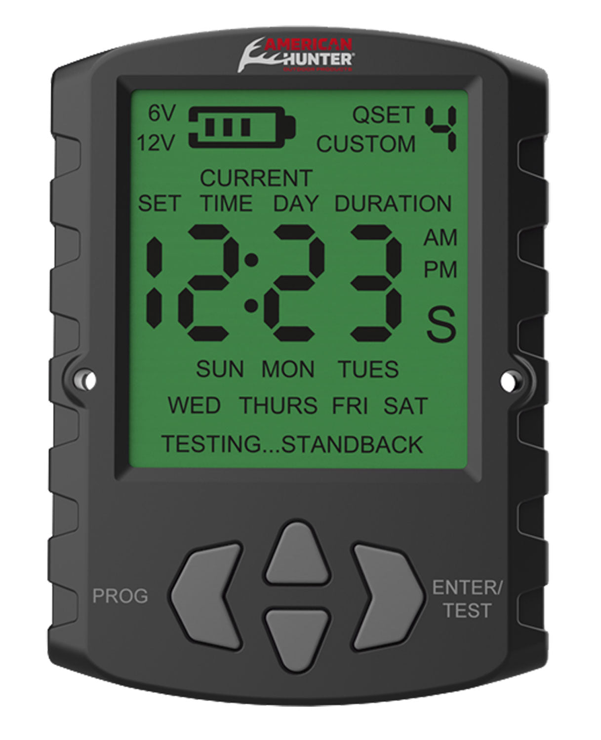 American Hunter AHUTM 6/12V Digital Feeder Timer 2 Quick and 16 Custom Settings