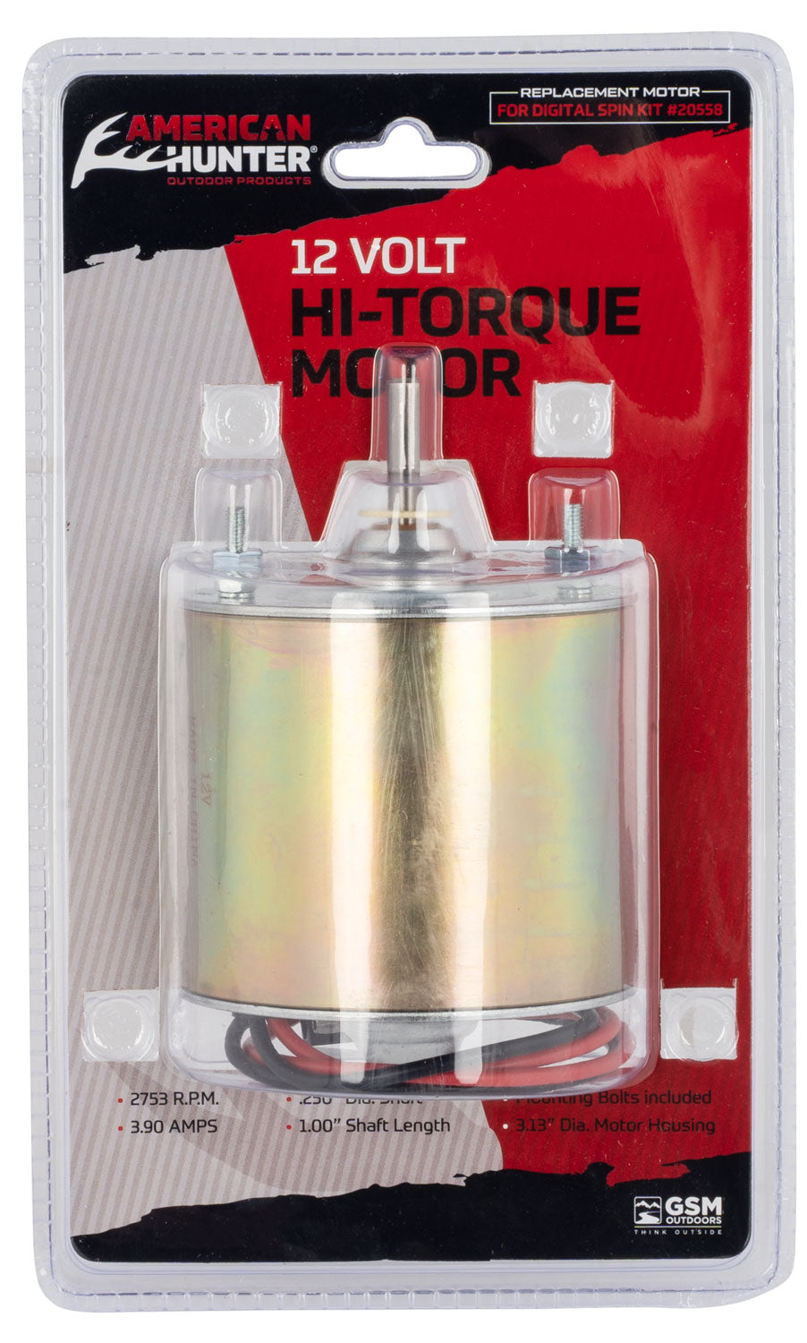 American Hunter 20575 12V High-Torque Replacement Feeder Motor 2753 RPM