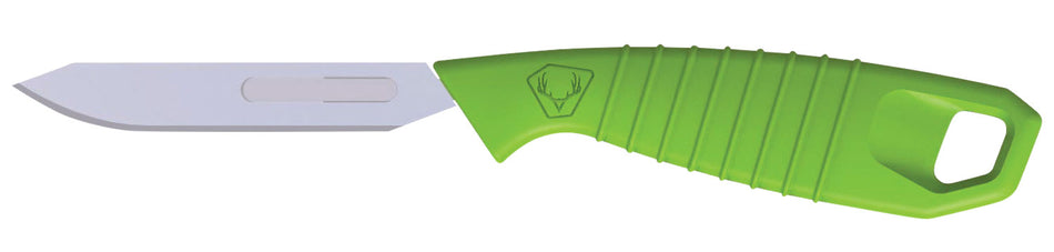 HME HMEKN-PRBBM Super Lite Tanto Knife Replaceable Blade SS Blade PP Handle Green TPR Grip Includes 5 Extra Blades