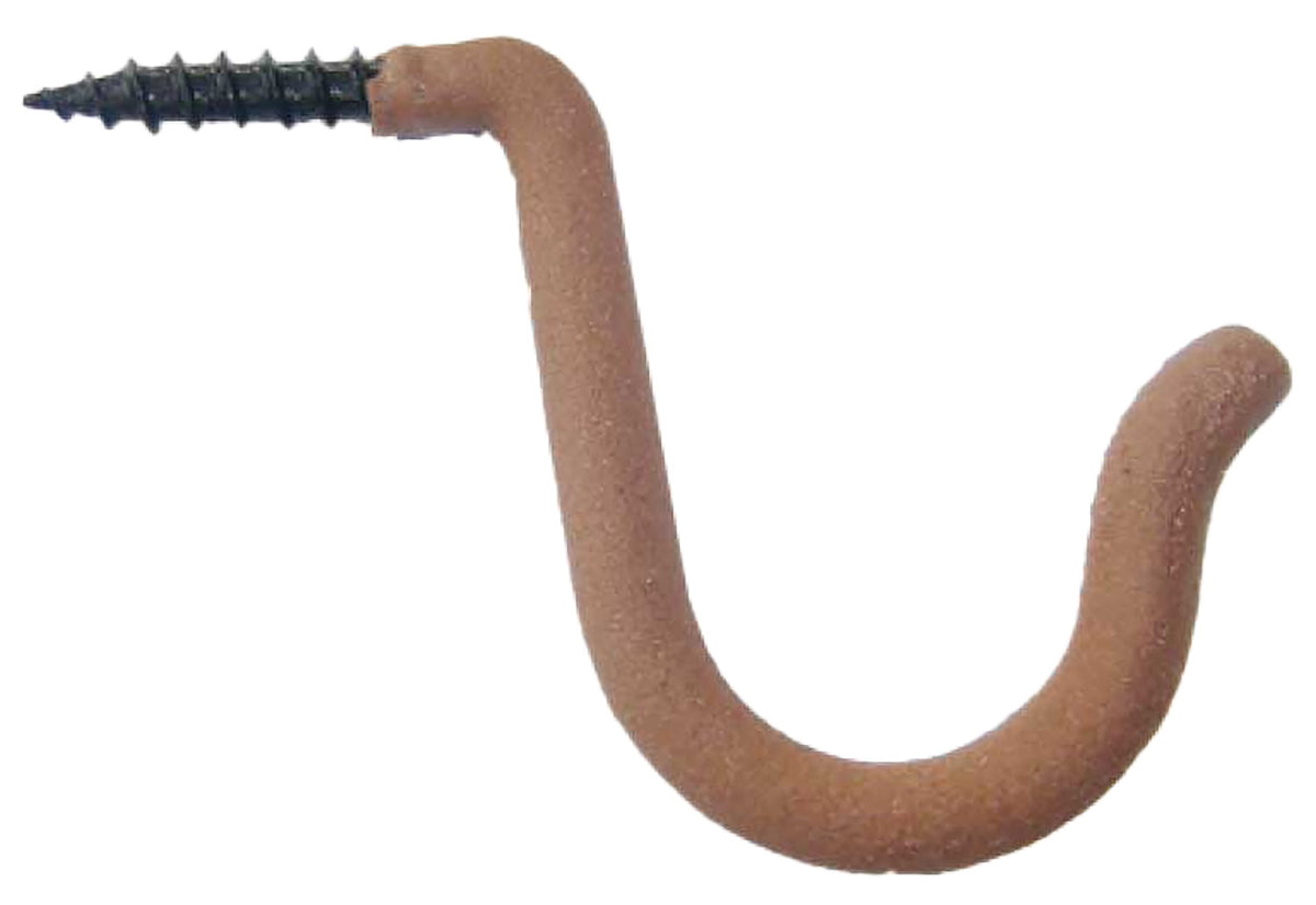 HME HMESAH6 Single Prong Rubber-Coated Gear Hook Tree Mount 6-Pack