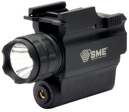 SME SMEWLLP Pistol Rail Mount Light/Laser Combo 250 Lumens White Cree LED Red Laser Black