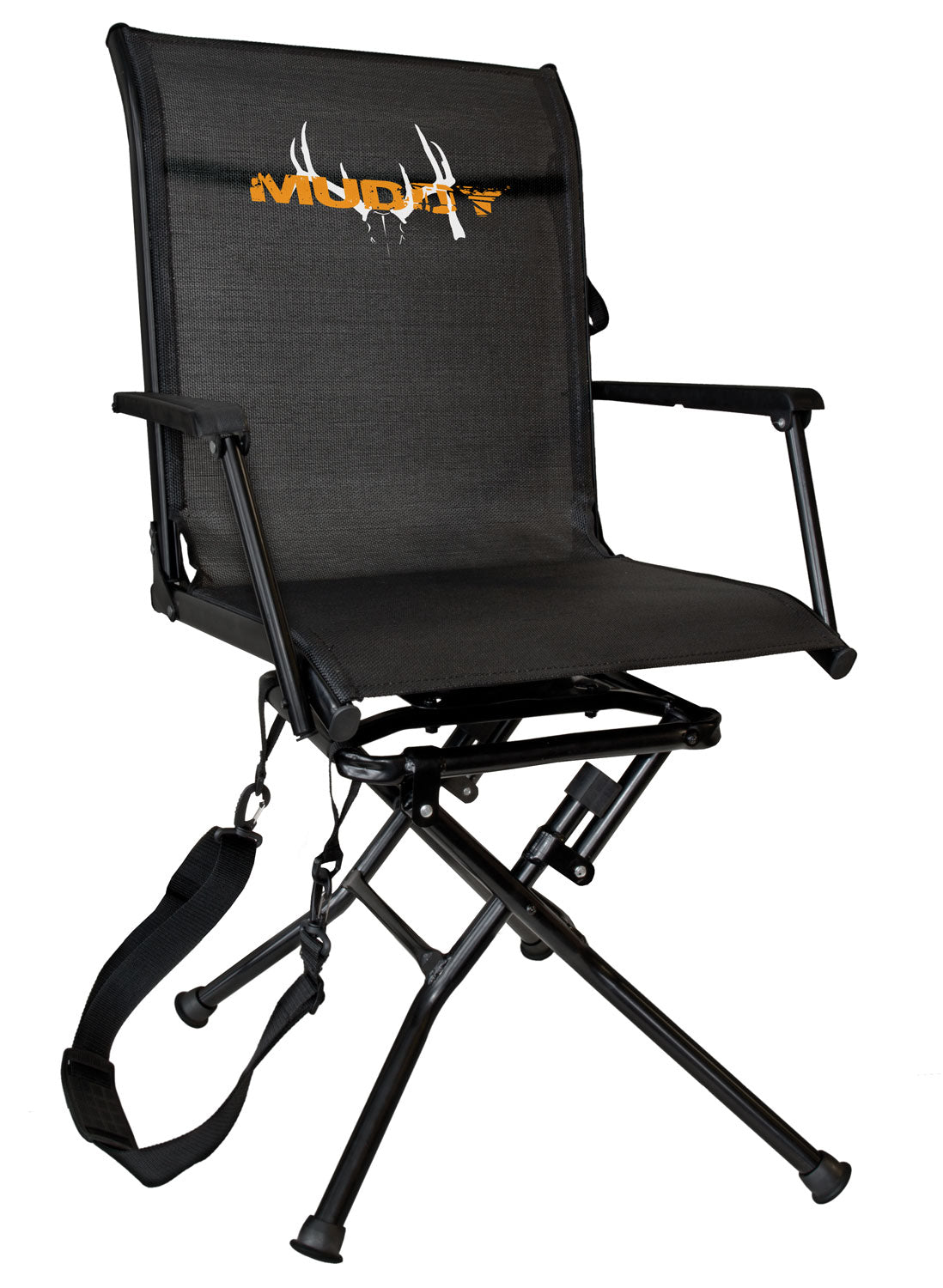 Muddy MUDMGS400 Swivel Ease Hunting Ground Blind Chair Black Steel Frame