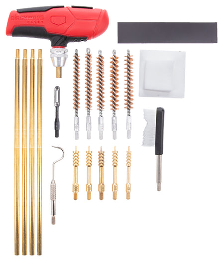 Birchwood Casey Universal Rifle Cleaning Kit RIFCLNKI 21 Pieces Black/Red